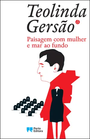 Paisagem com mulher e mar ao fundo